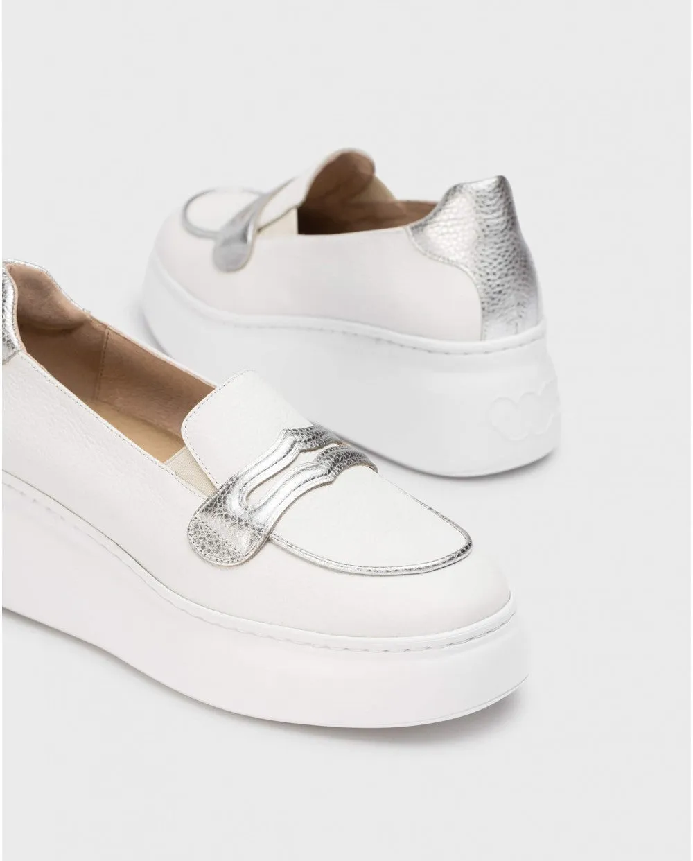 Low Wedge Loafer - Off White