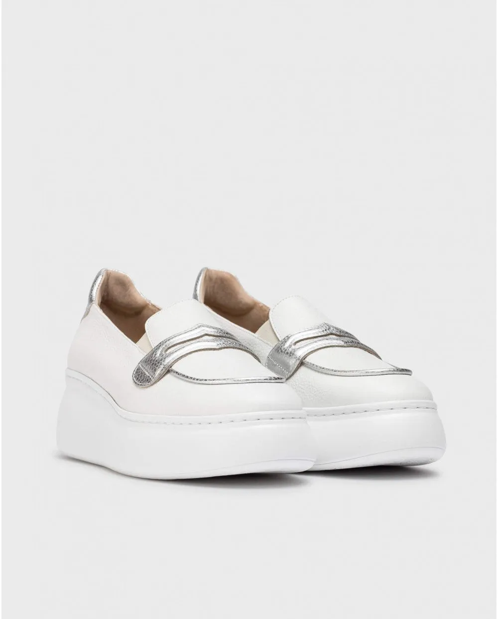 Low Wedge Loafer - Off White