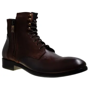 Men's Italian Shoes Jo Ghost 1728 Brown Leather Lace-up Ankle Boots last pairs sizes 43 46