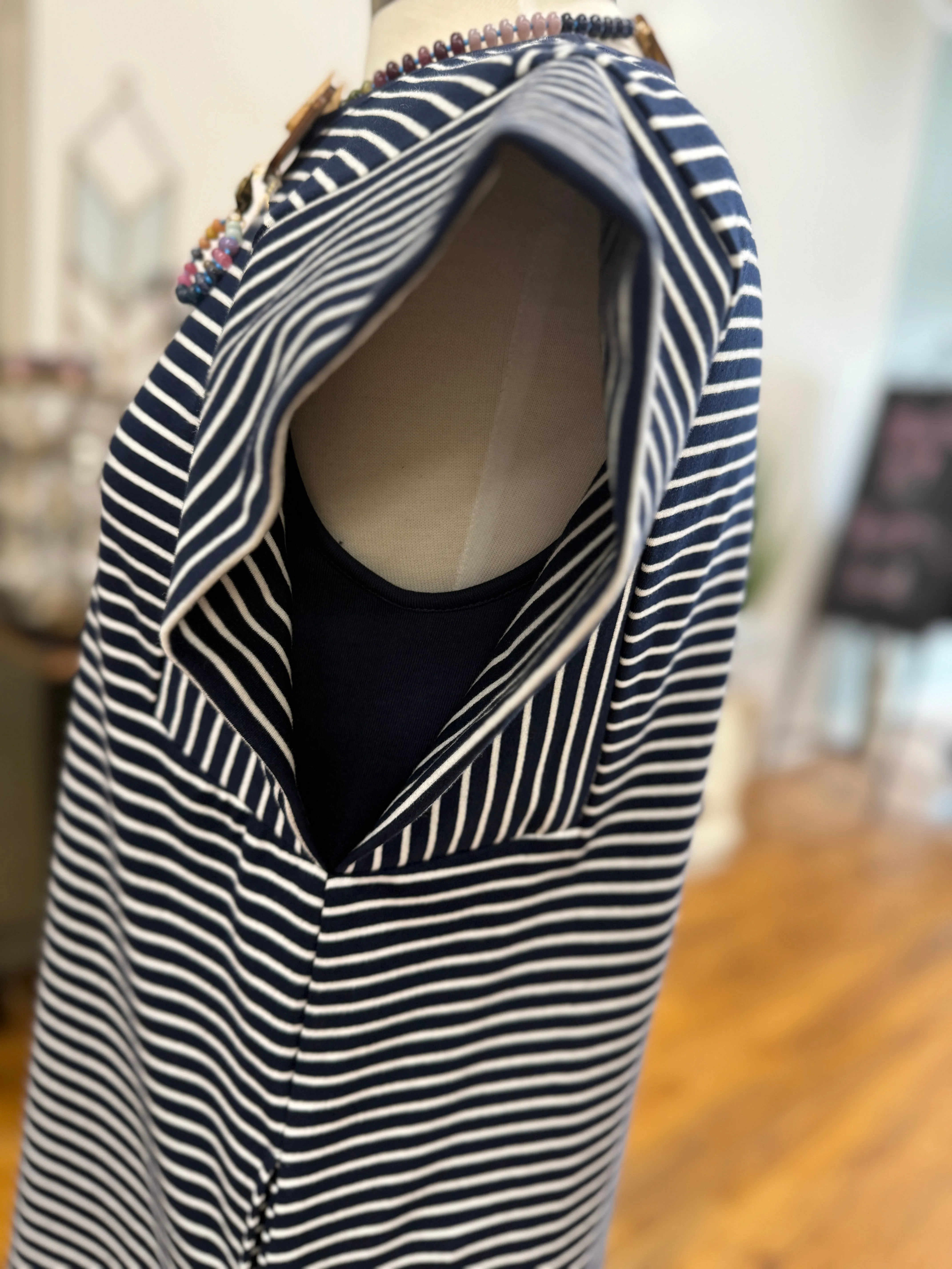 Navy Striped Dress