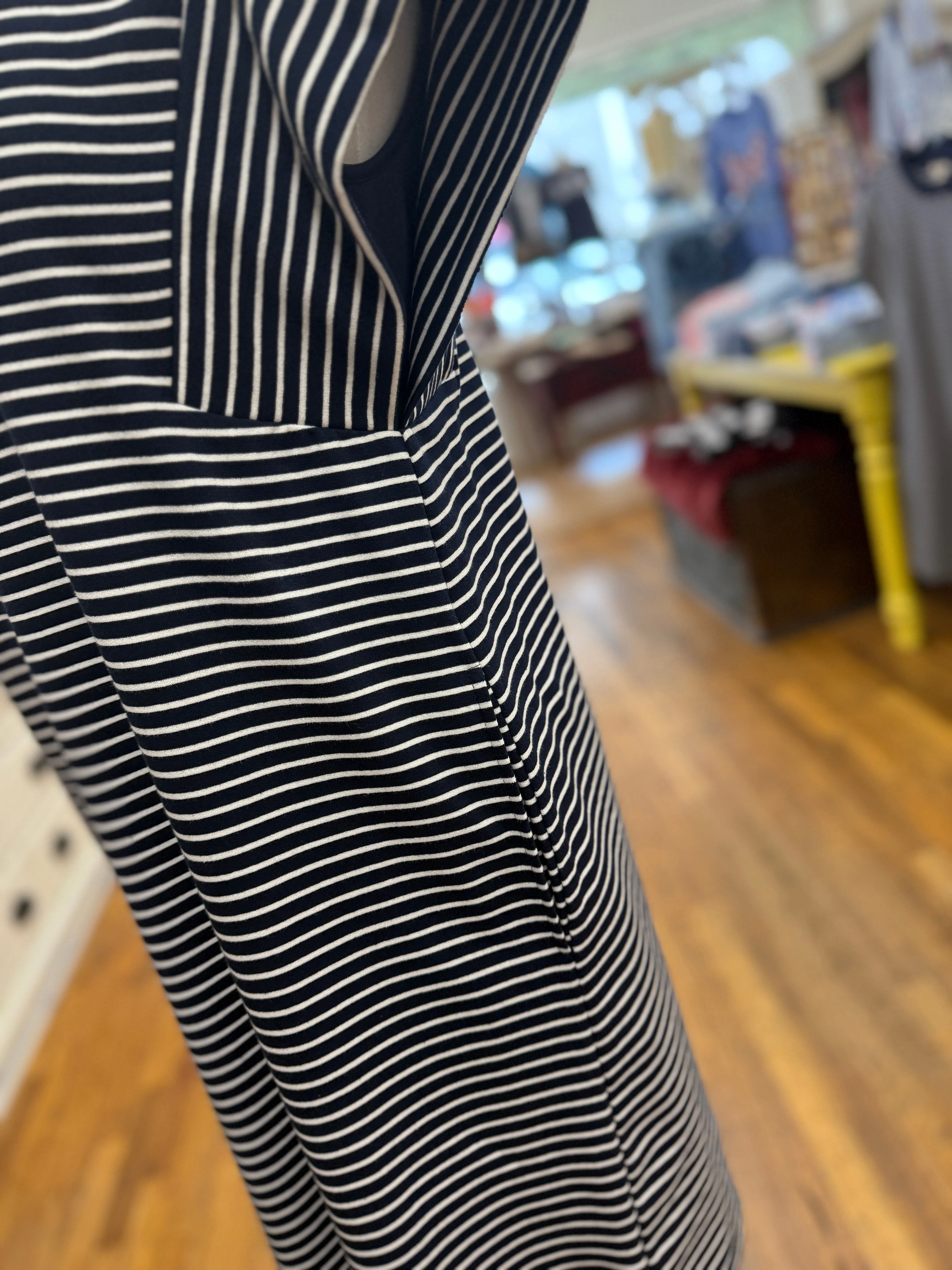 Navy Striped Dress