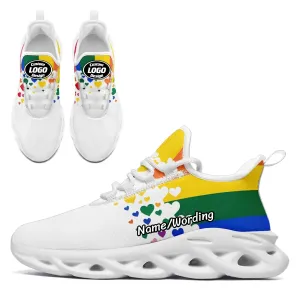 Personalized Pride Moon Sneakers, Custom LGBTQ  Themed Shoes, Stylish & Supportive Shoes, Unisex Walking Shoes