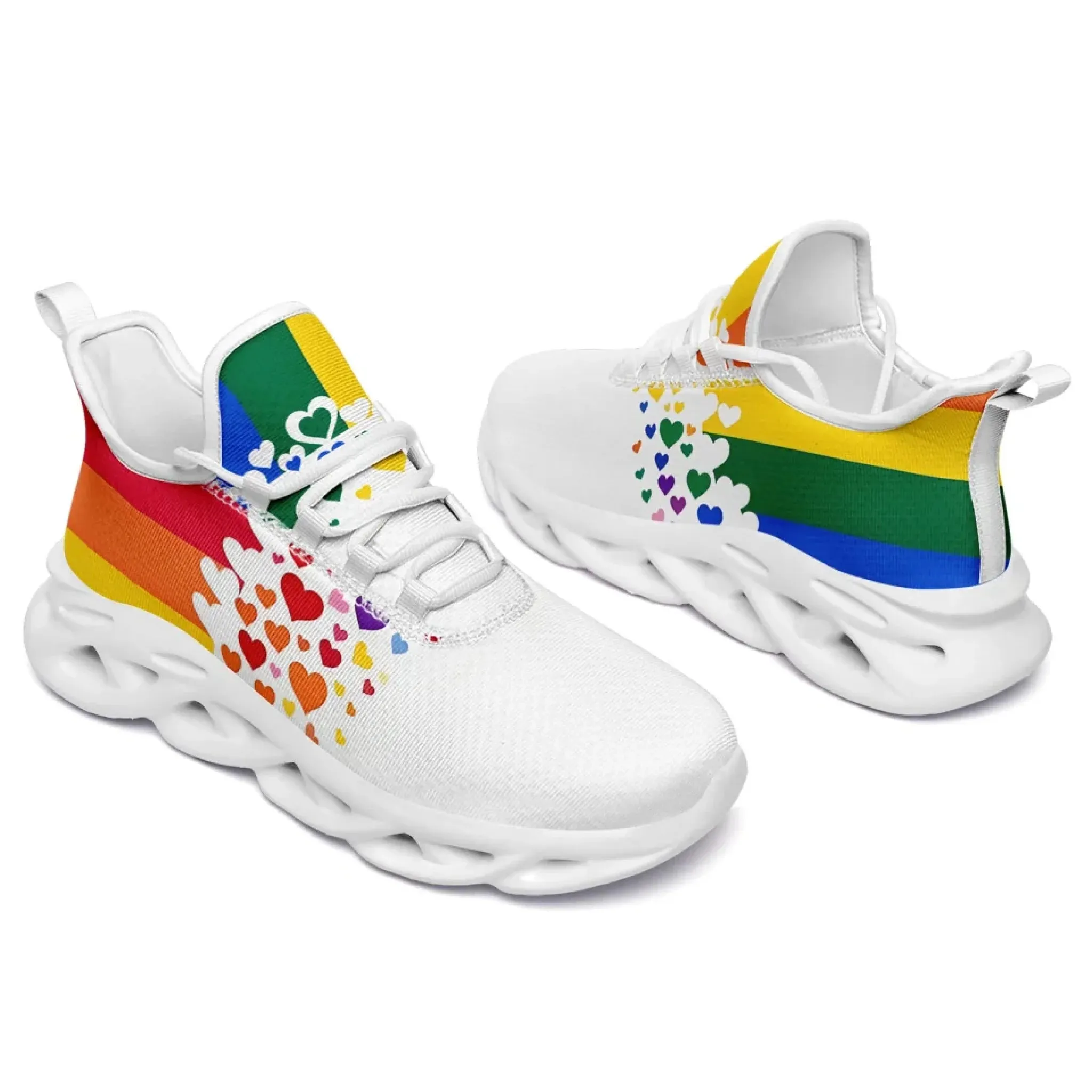 Personalized Pride Moon Sneakers, Custom LGBTQ  Themed Shoes, Stylish & Supportive Shoes, Unisex Walking Shoes