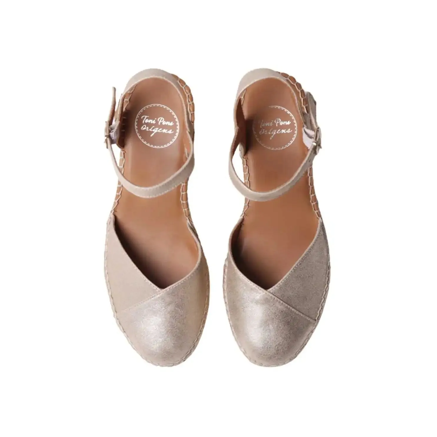 Plain Leather Wedge Espadrille for Women - Bianca-AS