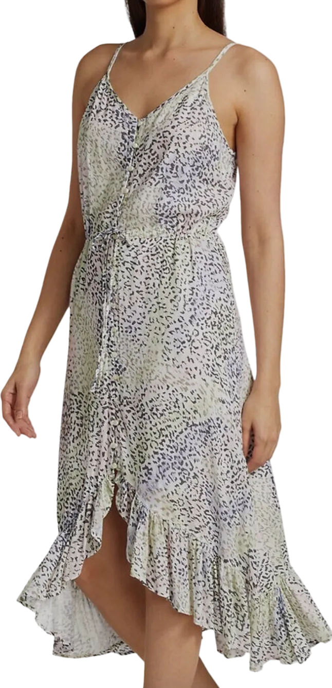 Rails White Frida Linen Mix Dress - Rainbow Cheetah UK XS