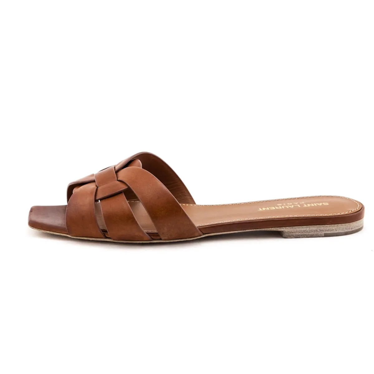 Saint Laurent Amber Nu Pieds Tribute Slide Sandals Size US 8.5 | EU 38.5