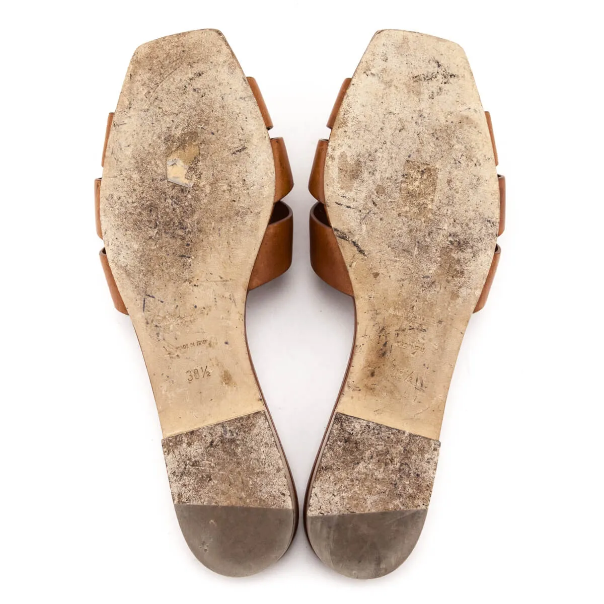 Saint Laurent Amber Nu Pieds Tribute Slide Sandals Size US 8.5 | EU 38.5