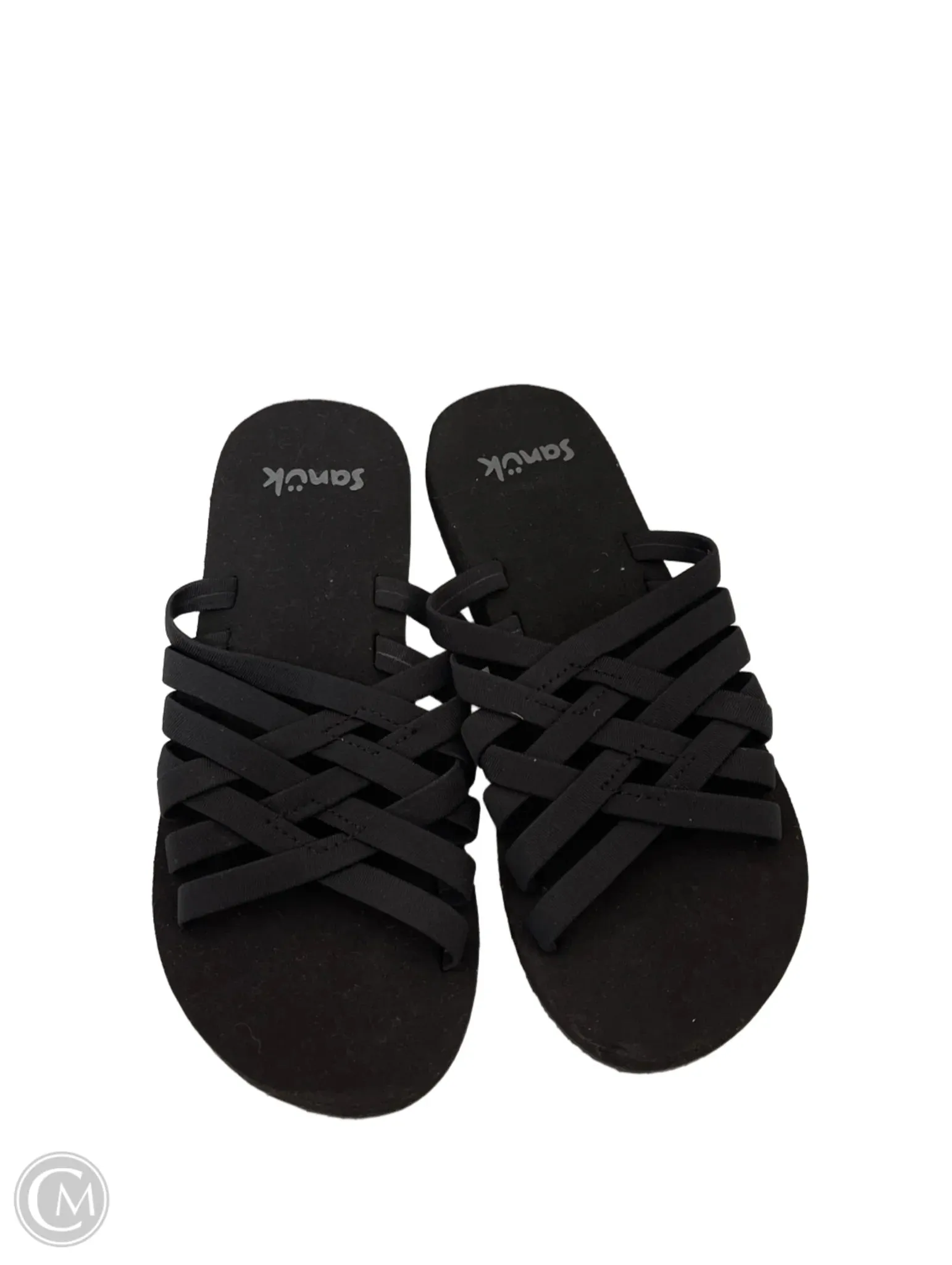 Sandals Flats By Sanuk In Black, Size: 5
