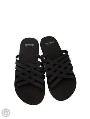Sandals Flats By Sanuk In Black, Size: 5
