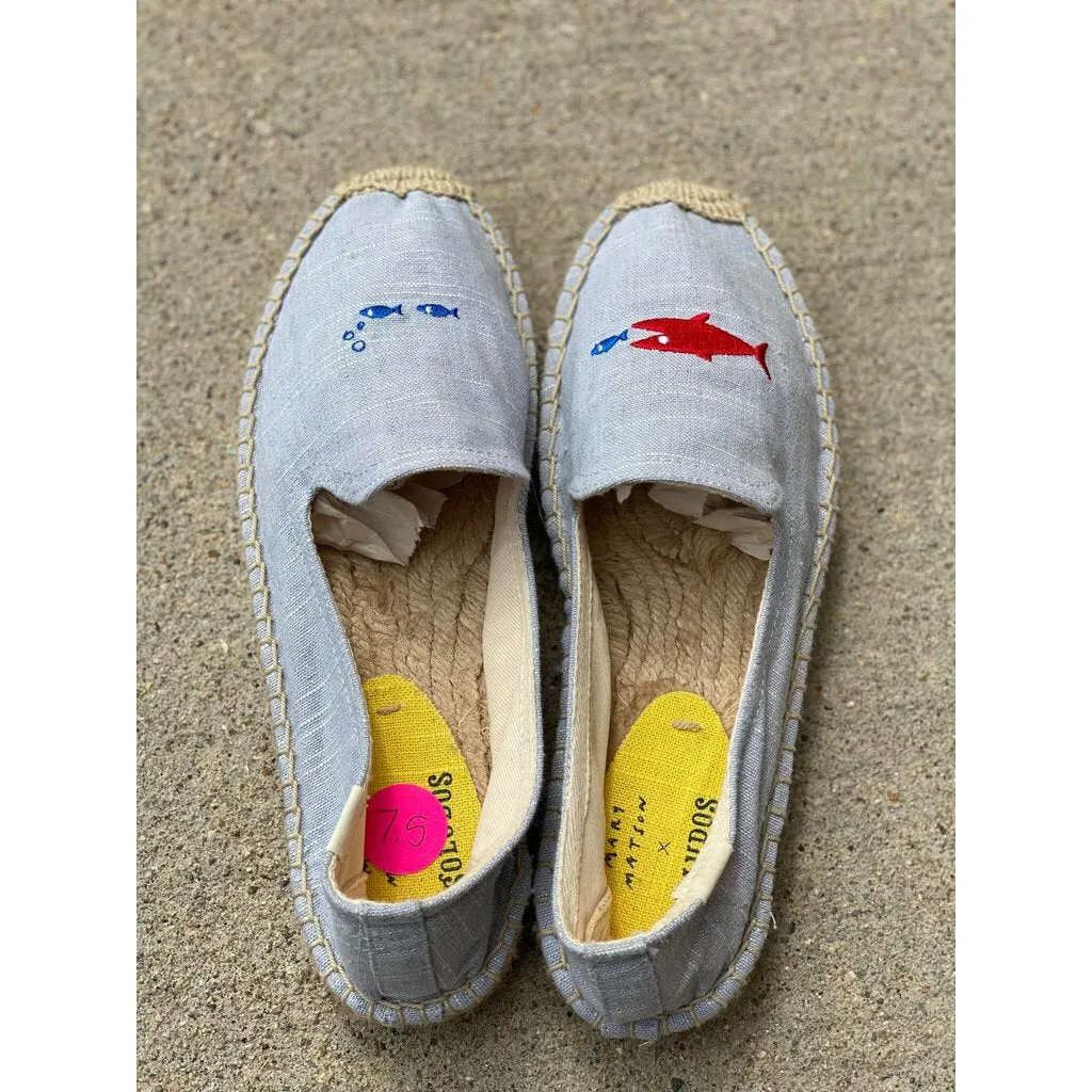 Soludos x Mary Matson Hungry Fish Platform Espadrilles - Size 7.5