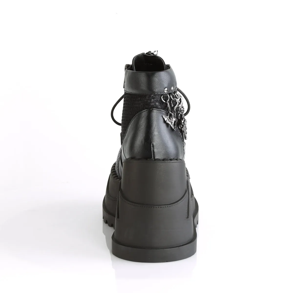 STOMP-18 DemoniaCult Black Vegan Leather Sexy Women's Ankle Boots (Alternative Footwear)