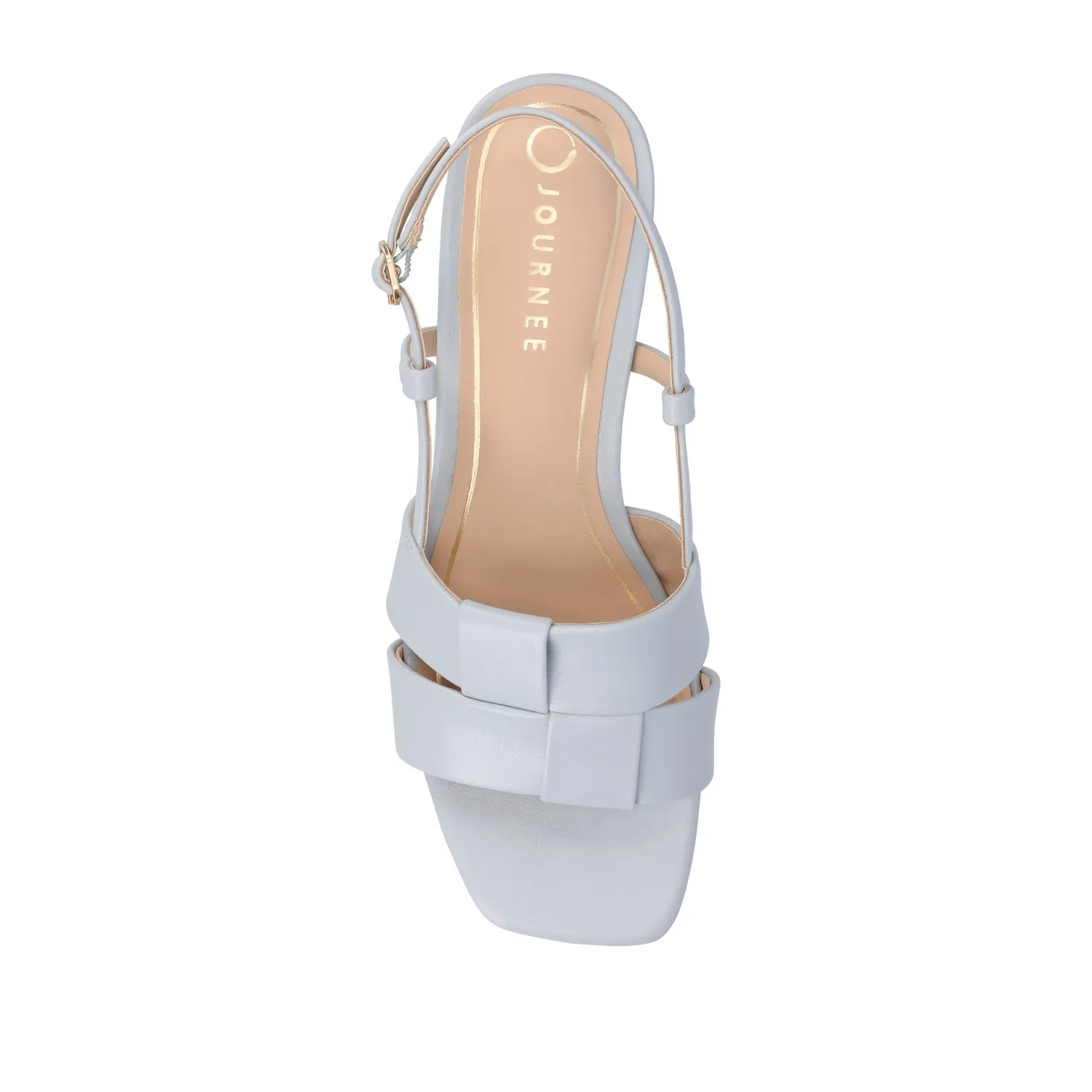 TABATHA LOW BLOCK HEELS IN FAUX LEATHER