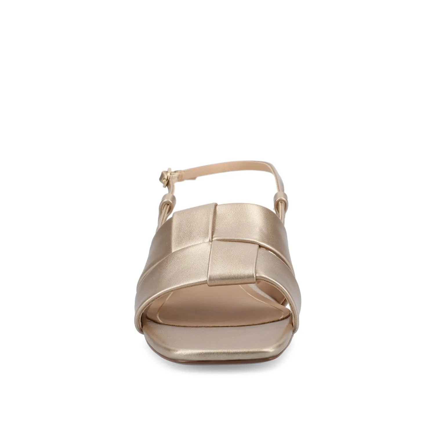 TABATHA LOW BLOCK HEELS IN FAUX LEATHER