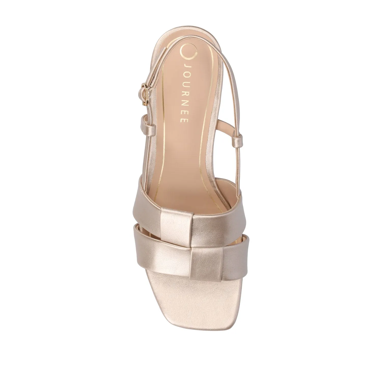 TABATHA LOW BLOCK HEELS IN FAUX LEATHER