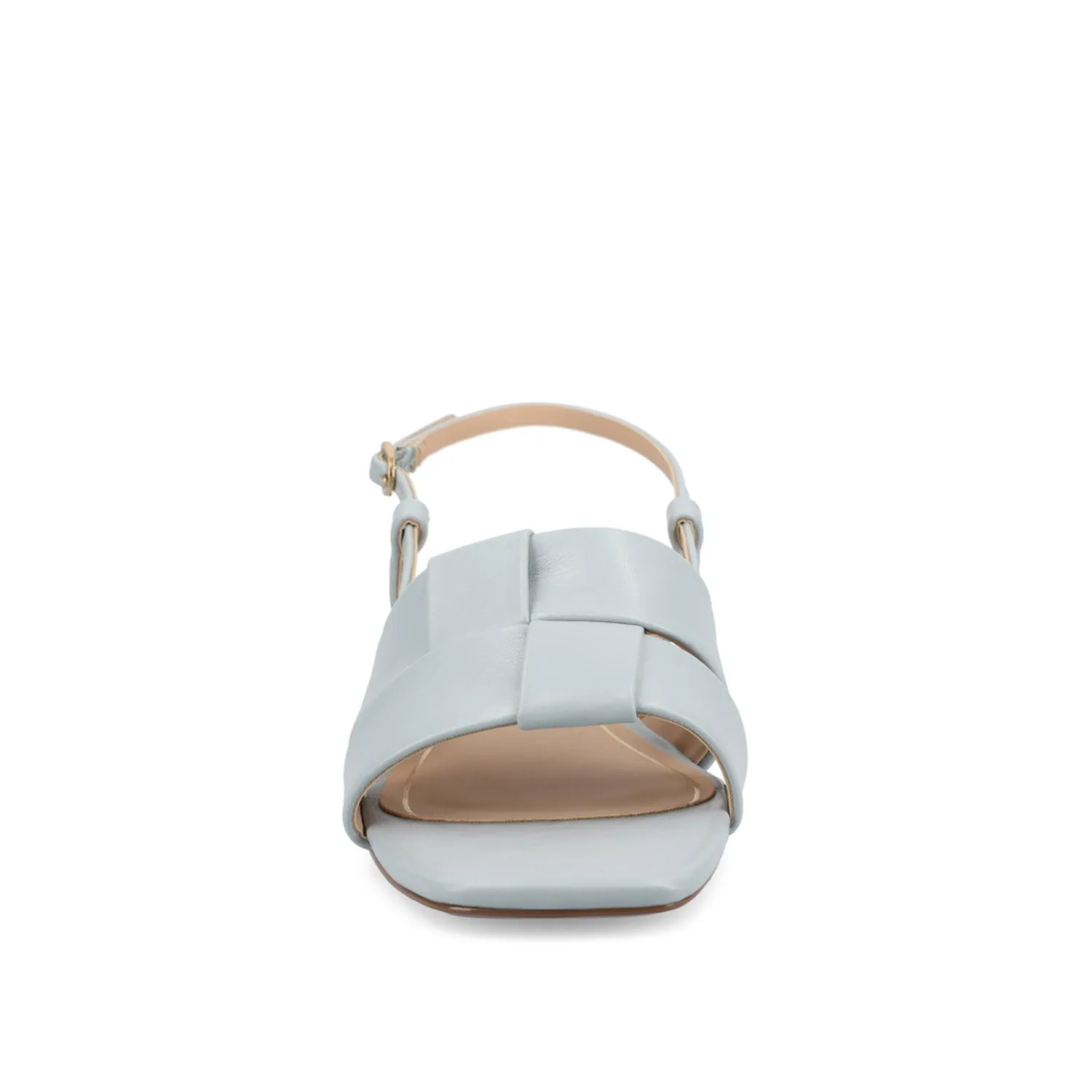 TABATHA LOW BLOCK HEELS IN FAUX LEATHER