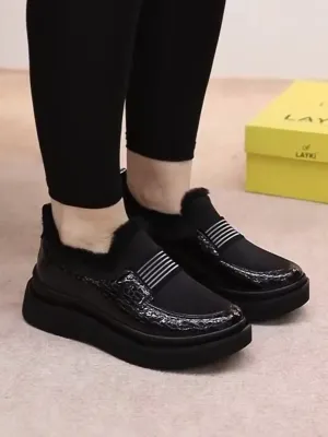 Thick-soled Soft Velvet Sneakers