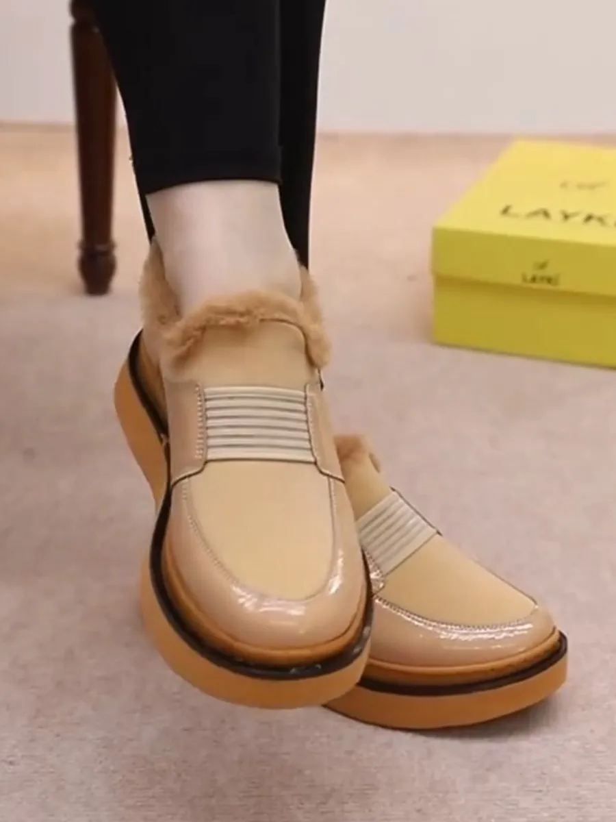 Thick-soled Soft Velvet Sneakers