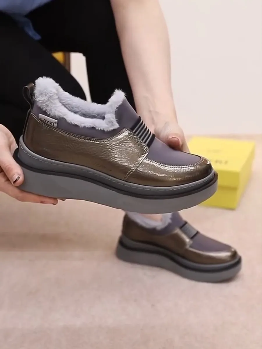Thick-soled Soft Velvet Sneakers