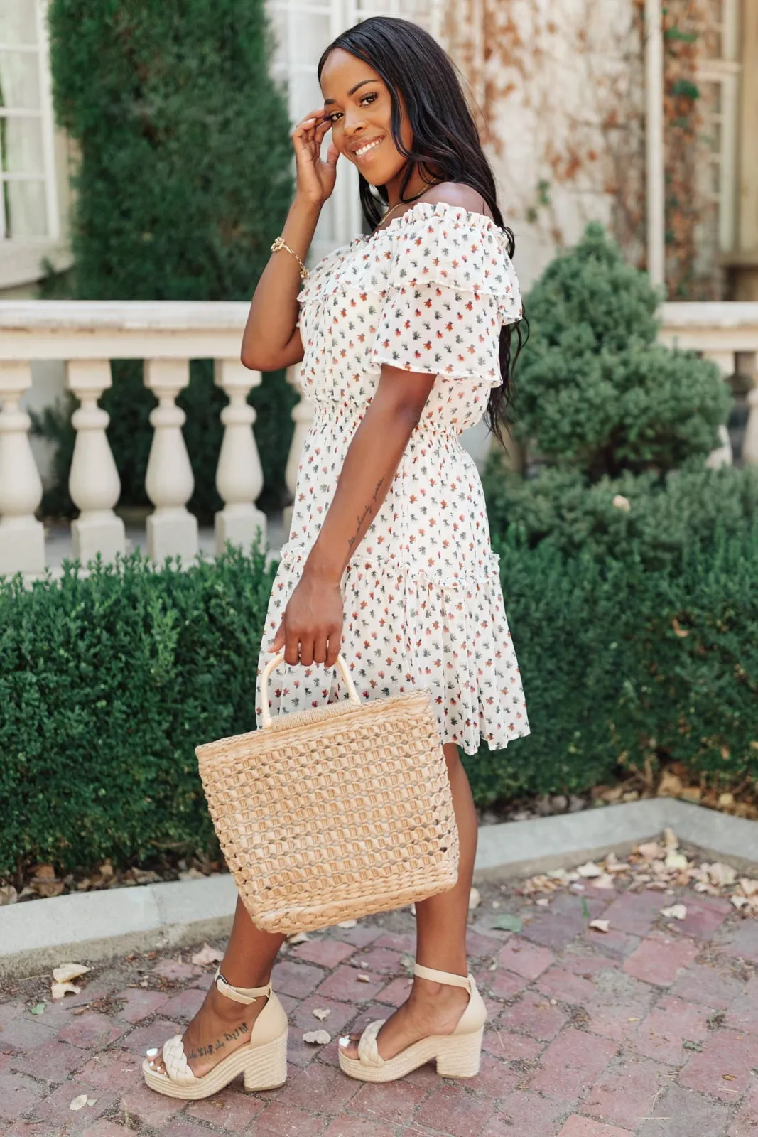 Thinking of You Floral Ruffle Dress