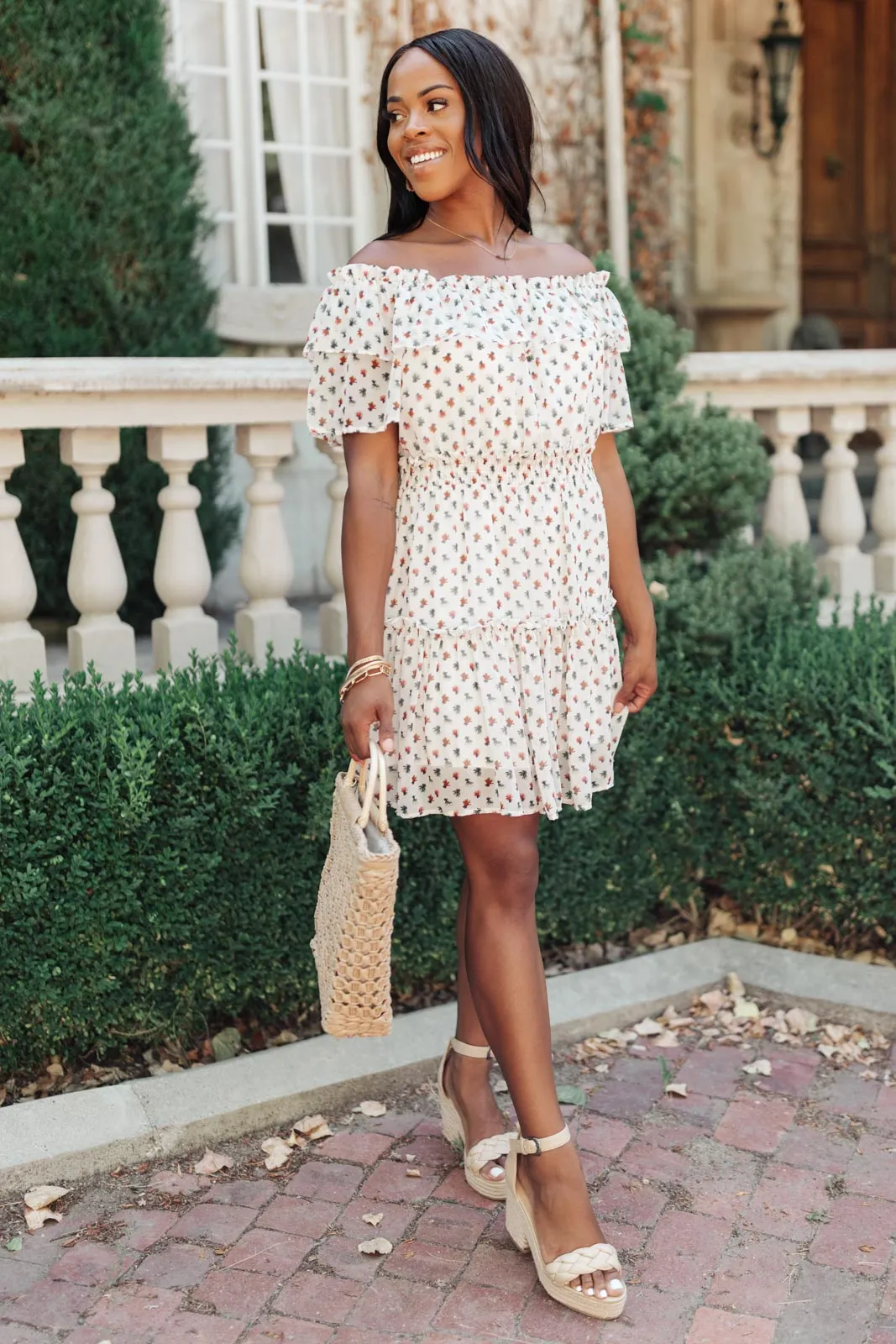 Thinking of You Floral Ruffle Dress