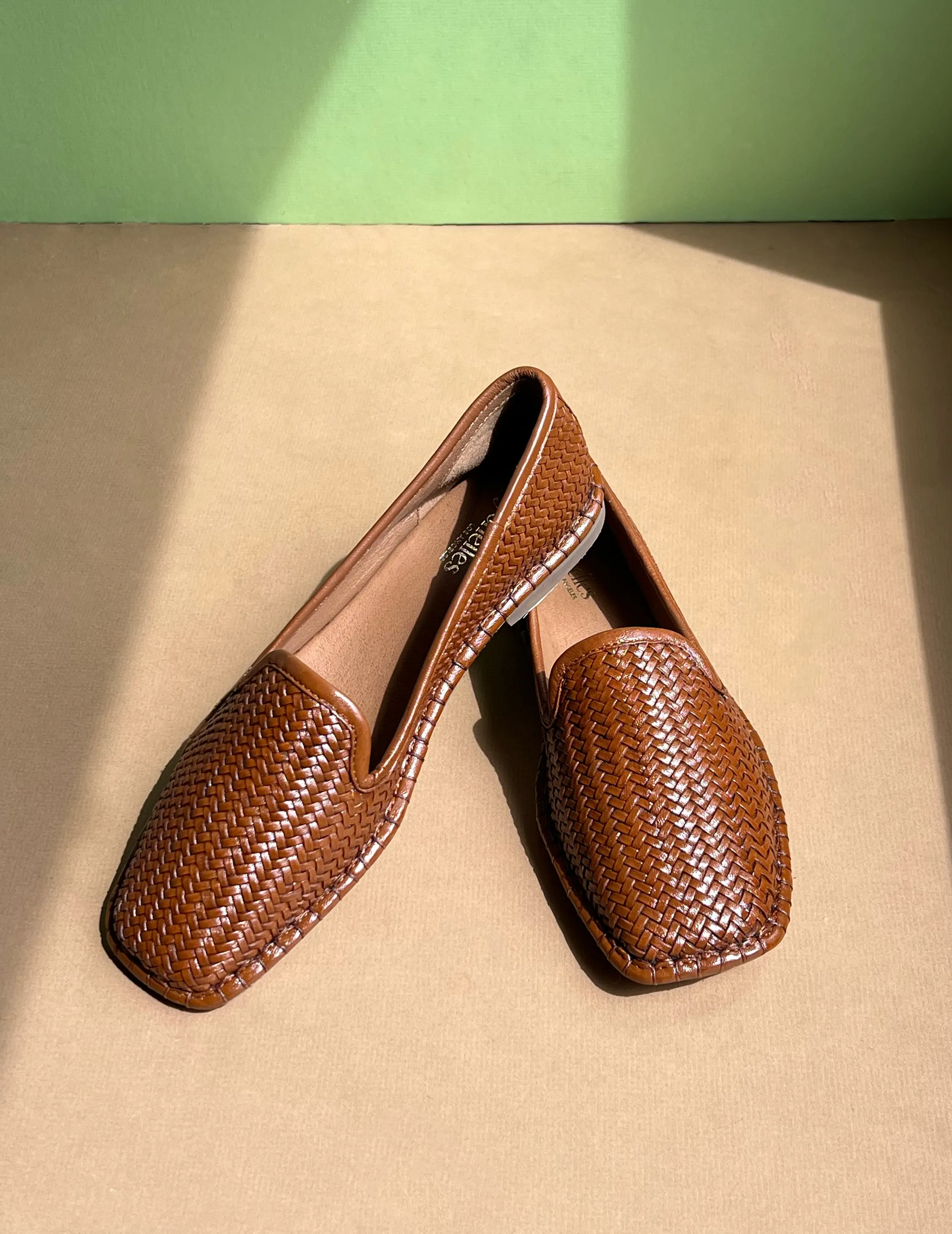 Trustworthy Woven Leather Flats
