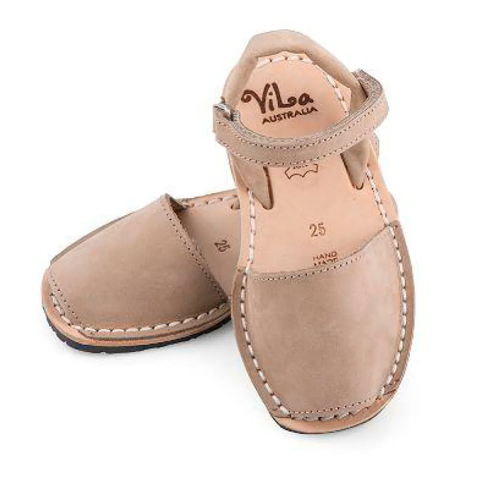 Vila Australia Beige Leather Sandal