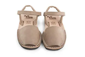 Vila Australia Beige Leather Sandal