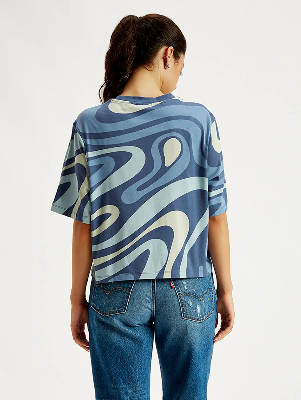 Women's Abstract Print Relaxed Fit T-shirt