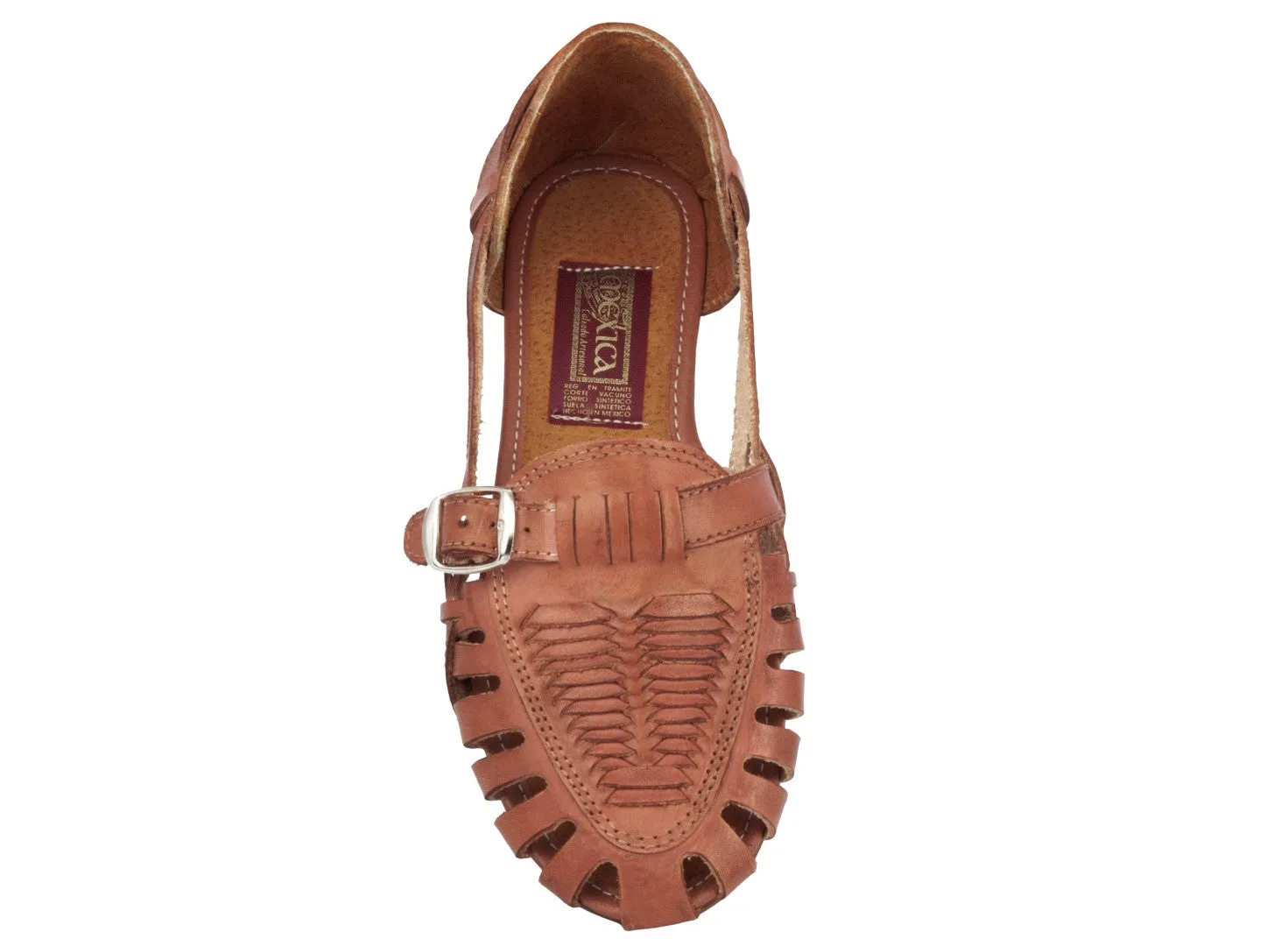 Women's Authentic Mexican Huaraches Sandals Genuine Ankle Strap Zip #772