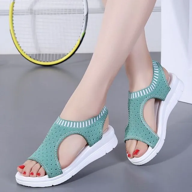 Women’s Breathable Sandals | Comfortable Wedge Heel Walking Shoes, Summer Platform Sandals in Plus Size