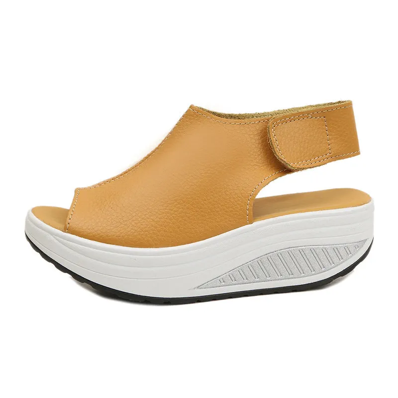 Women's Comfort Peep Toe Walking Wedges Sandals