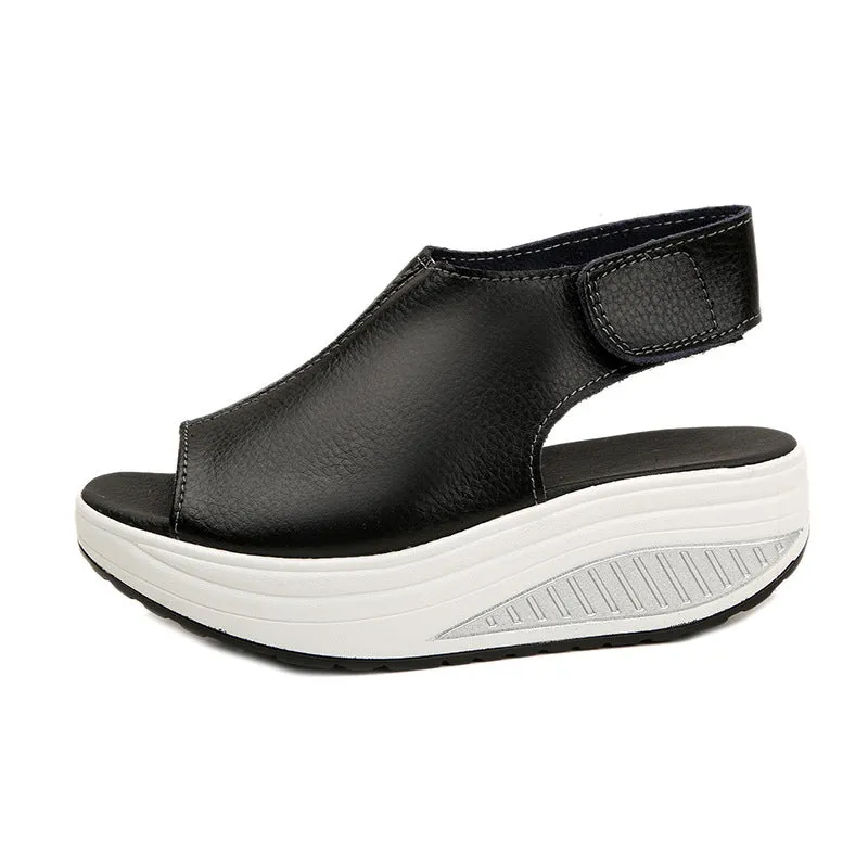 Women's Comfort Peep Toe Walking Wedges Sandals