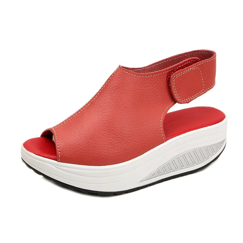 Women's Comfort Peep Toe Walking Wedges Sandals