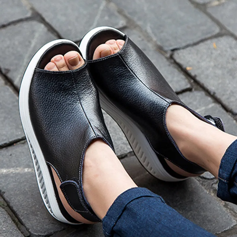 Women's Comfort Peep Toe Walking Wedges Sandals