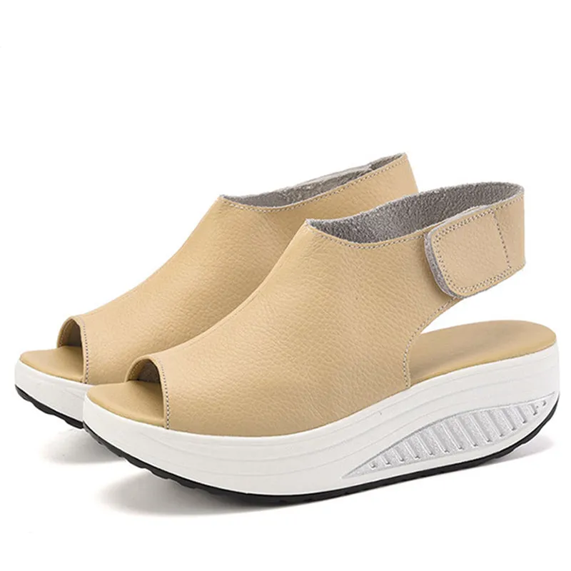 Women's Comfort Peep Toe Walking Wedges Sandals