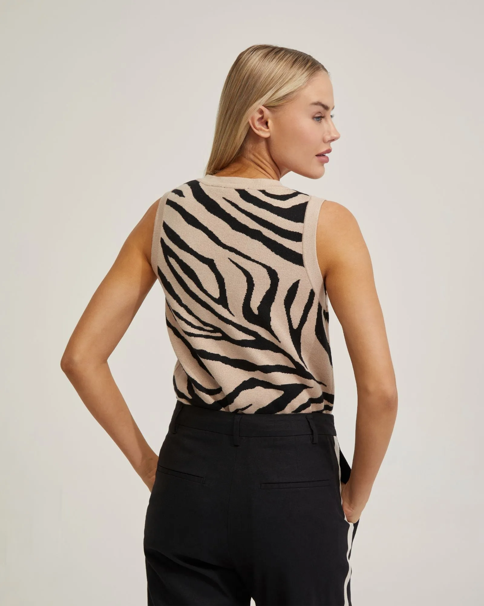 Zebra Knitted Vest